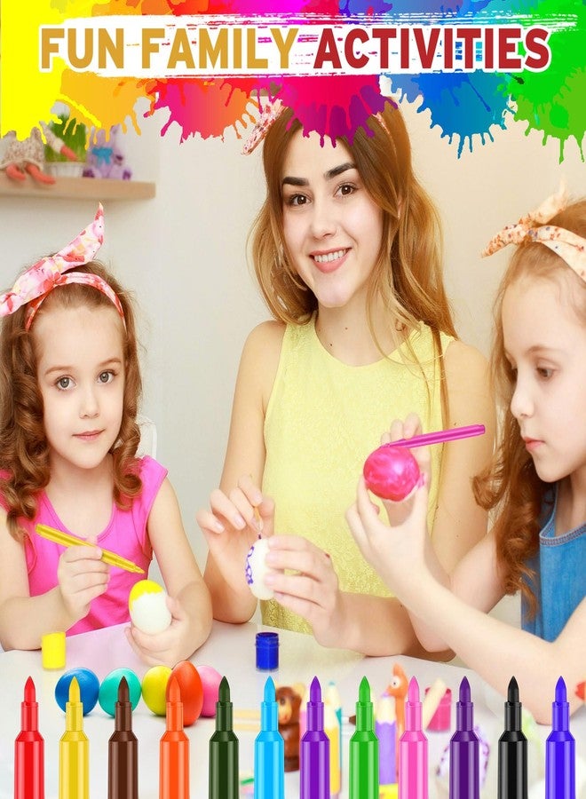 مجموعة هولوفلاي المكونة من 24 بيضة عيد الفصح للتلوين للأطفال، مع 12 قلم تلوين، وكرات بيضاء كريمية بطيئة الارتفاع، لعبة حسية لتخفيف التوتر والقلق، هدايا مثالية لحفلات الأطفال. - Image 4